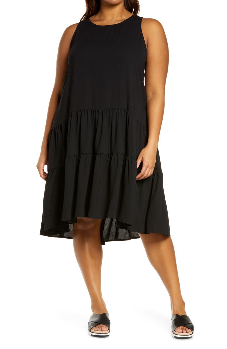 Caslon<sup>®</sup> Tiered Sleeveless A-Line Dress, Main, color,