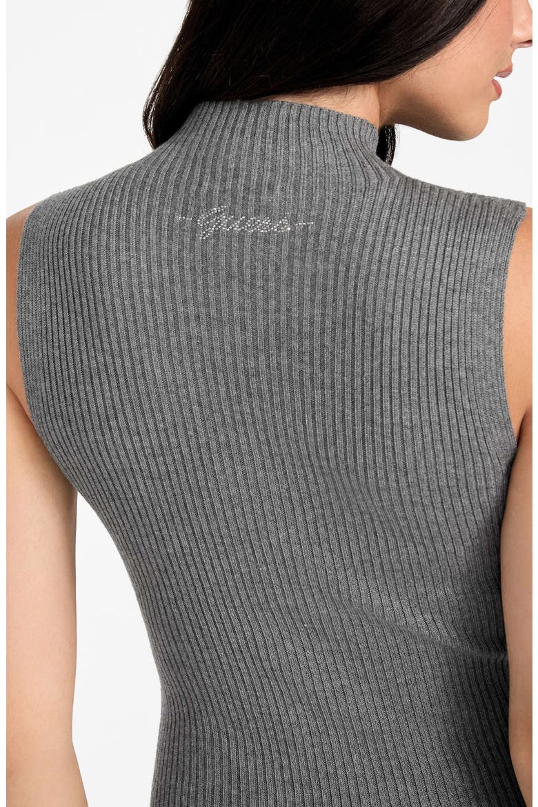 Julia Rib Mock Neck Sweater Dress, Alternate, color, LIGHT/ GREY