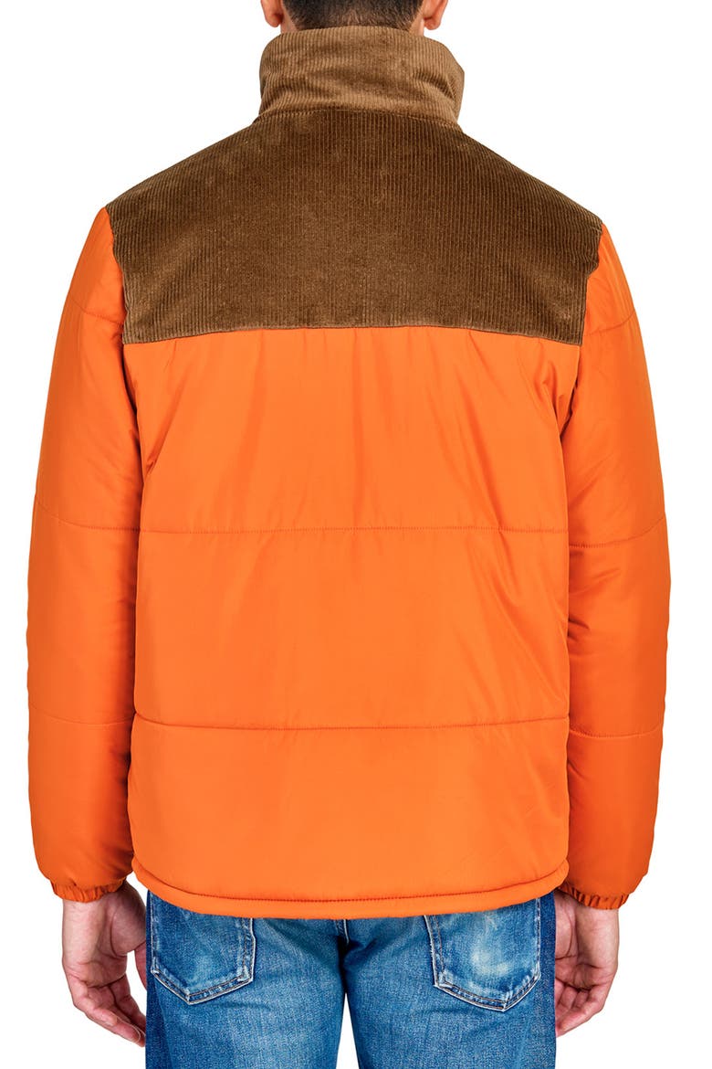Solid Puffer Jacket, Alternate, color, ORANGE
