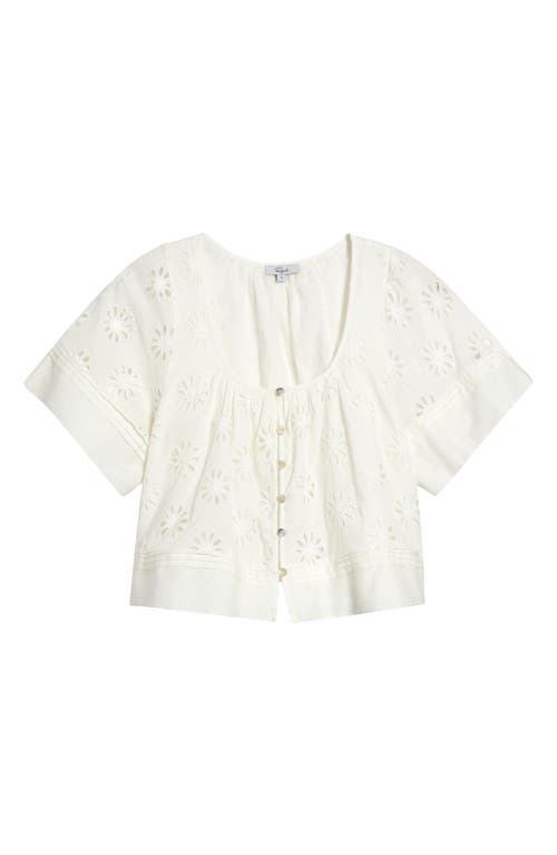 Rails Bambina Cotton Eyelet Trapeze Top In White