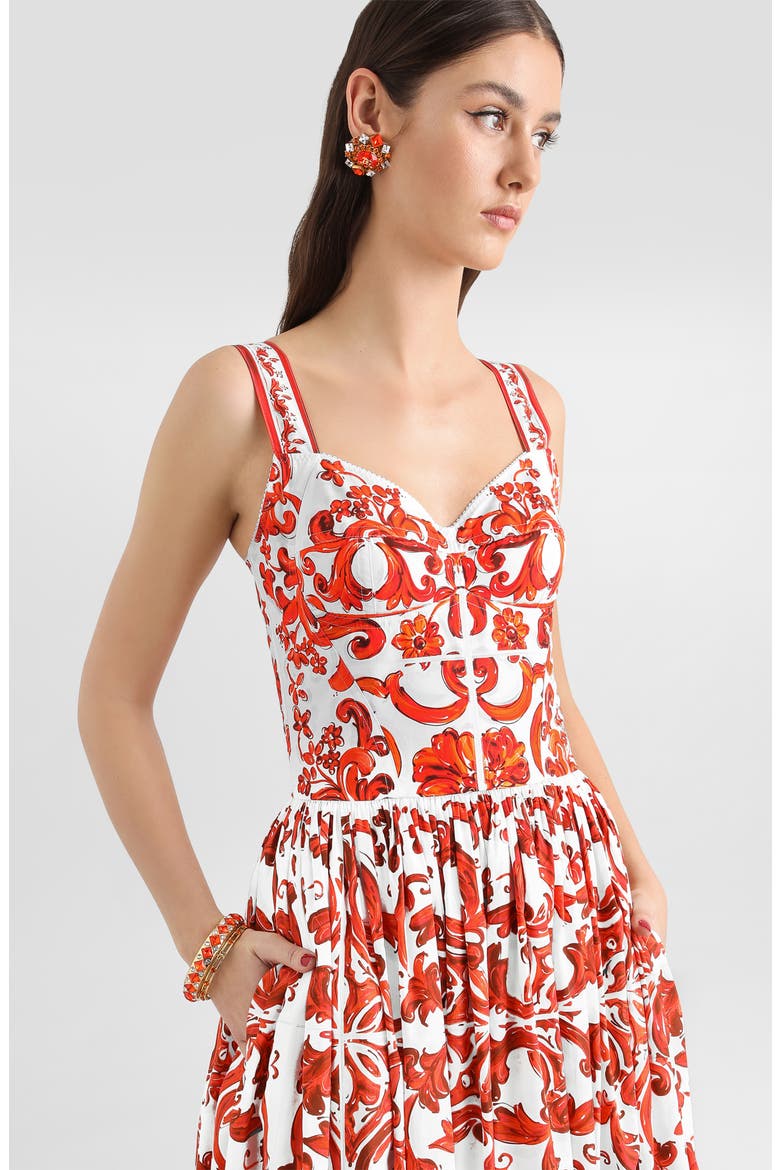 Maiolica Poplin Cocktail Dress, Alternate, color, S9000 VARIANTE ABBINATA