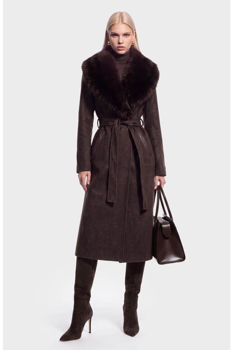 Cindy Wool Cashmere Coat, Alternate, color, Heather Cacao