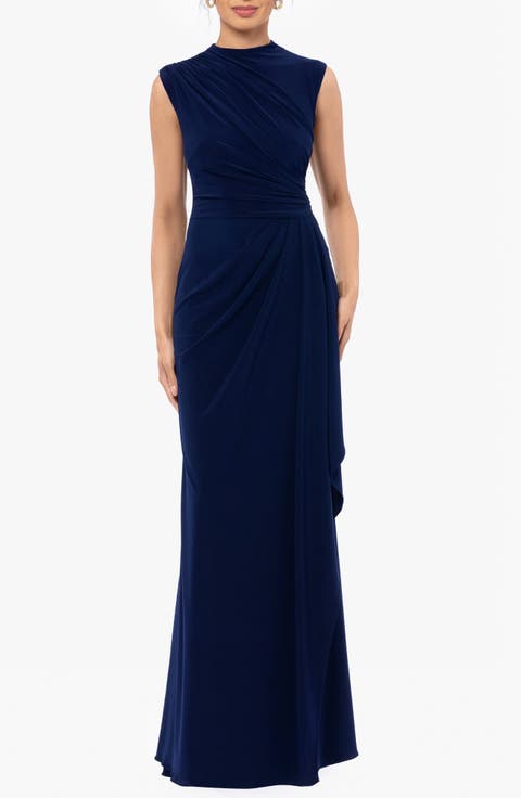 Ruched Sleeveless Gown