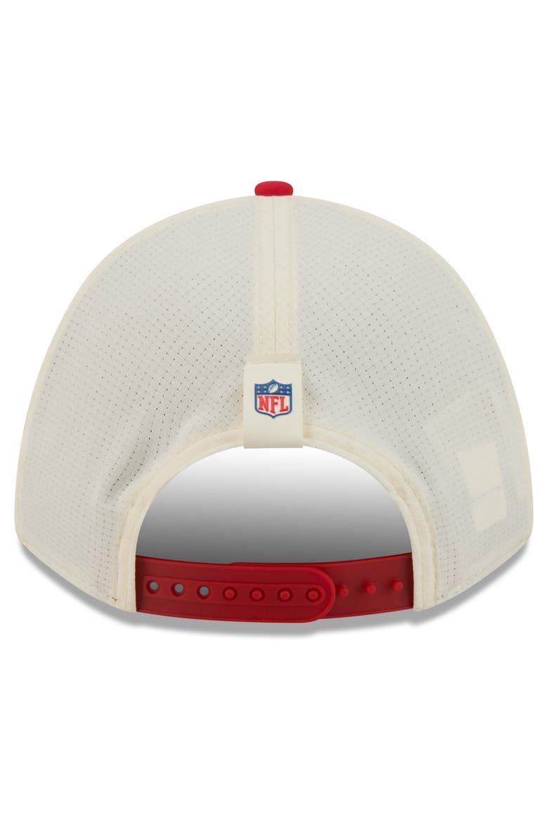 Men's New Era  Cream/Red Kansas City Chiefs 2026 NFL Training Camp 9FORTY Adjustable Hat, Alternate, color, Cream