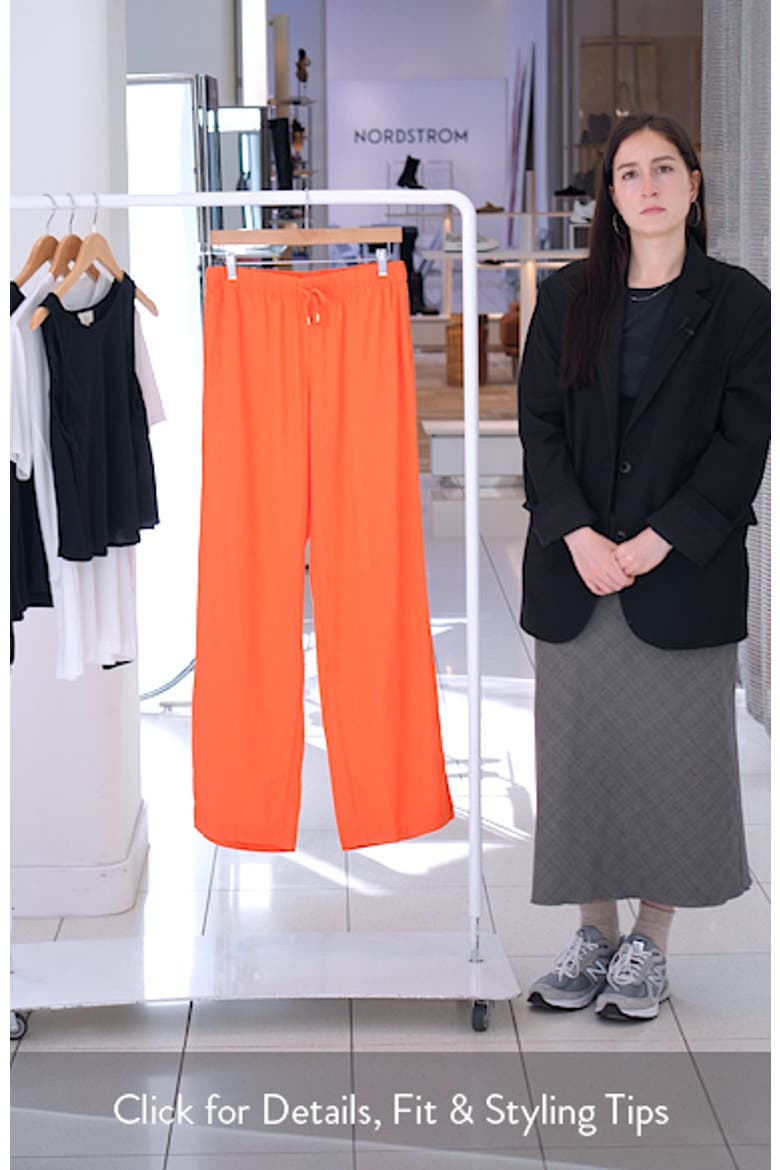 Drawstring Wide Leg Cover-Up Pants video