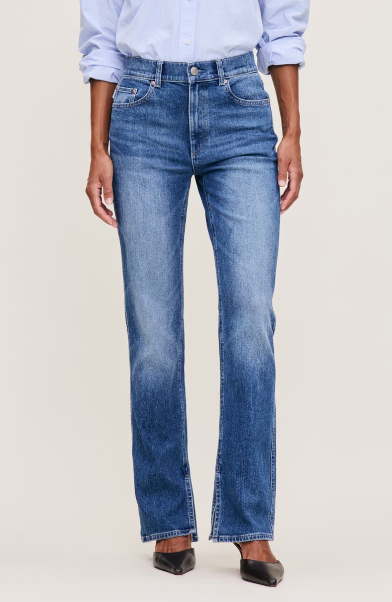 DL1961 Patti Side Slit Straight Leg High Rise Jeans, Main, color, 