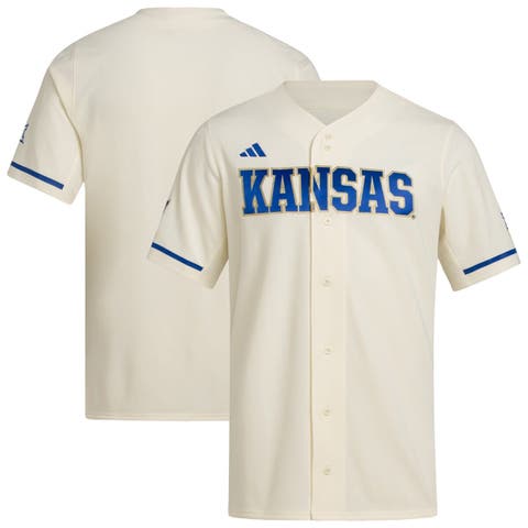 Men's adidas  Cream Kansas Jayhawks Replica Baseball Jersey