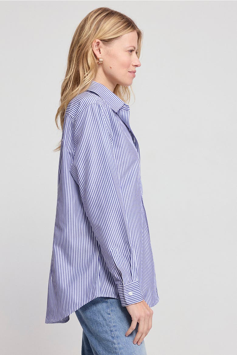 The Jet Set Boyfriend Shirt, Alternate, color, Blue/White Stripe