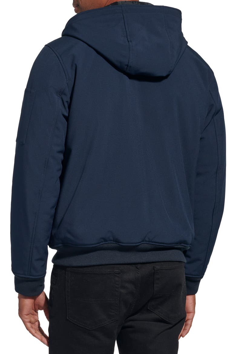 Softshell Hooded Jacket with Bib, Alternate, color, MIDNIGHT