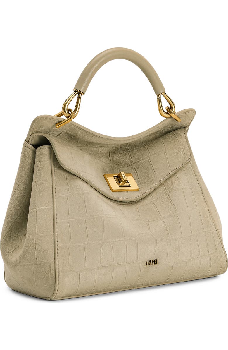JW PEI Lucia Faux Suede Top Handle Bag, Alternate, color, Light Beige