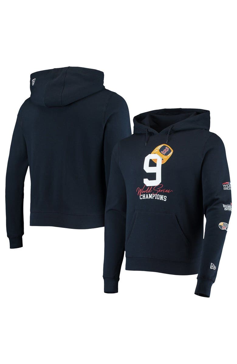 New Era Men's New Era Navy Boston Red Sox Count the Rings Pullover Hoodie, Main, color, 