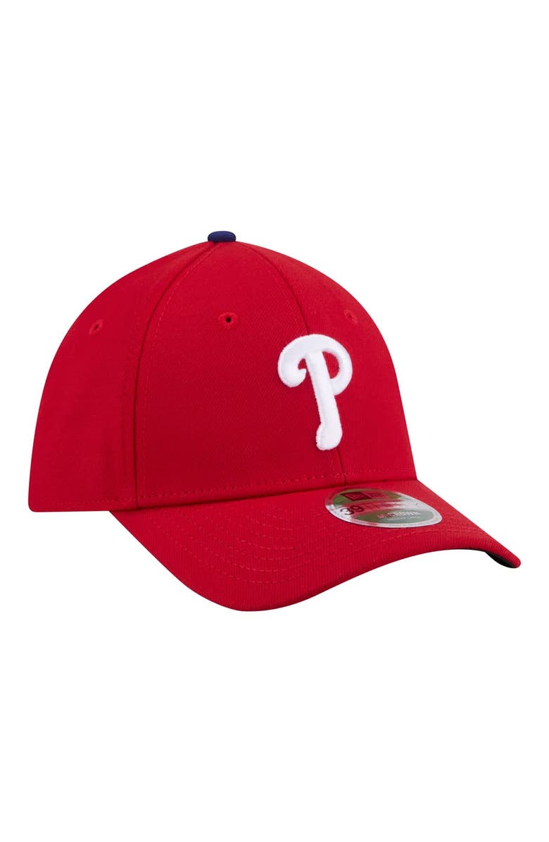 New Era Men's New Era Red Philadelphia Phillies Player Replica 39THIRTY M-Crown Flex Hat, Alternate, color, Red