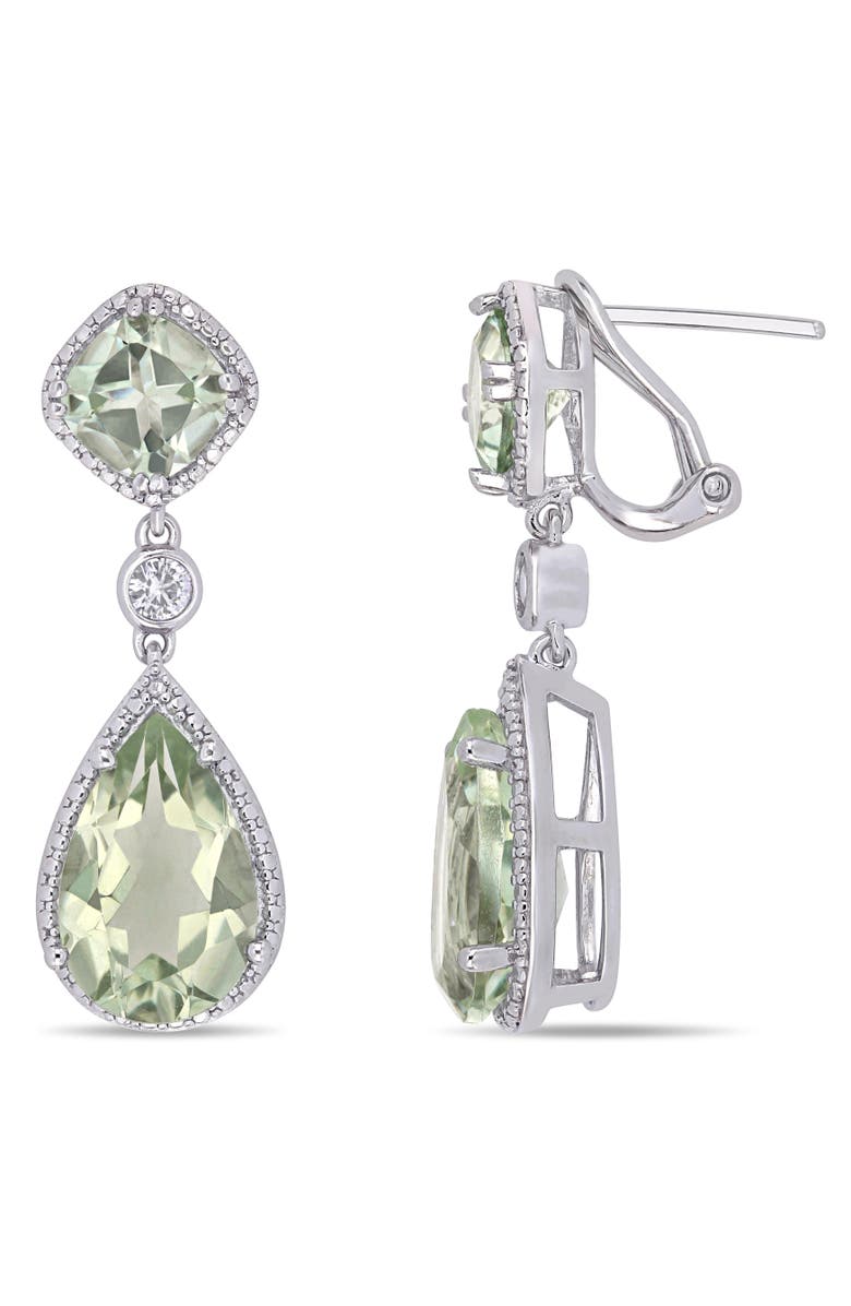 Julianna B. Green Quartz Teardrop Dangle Earrings, Main, color, Green Quartz