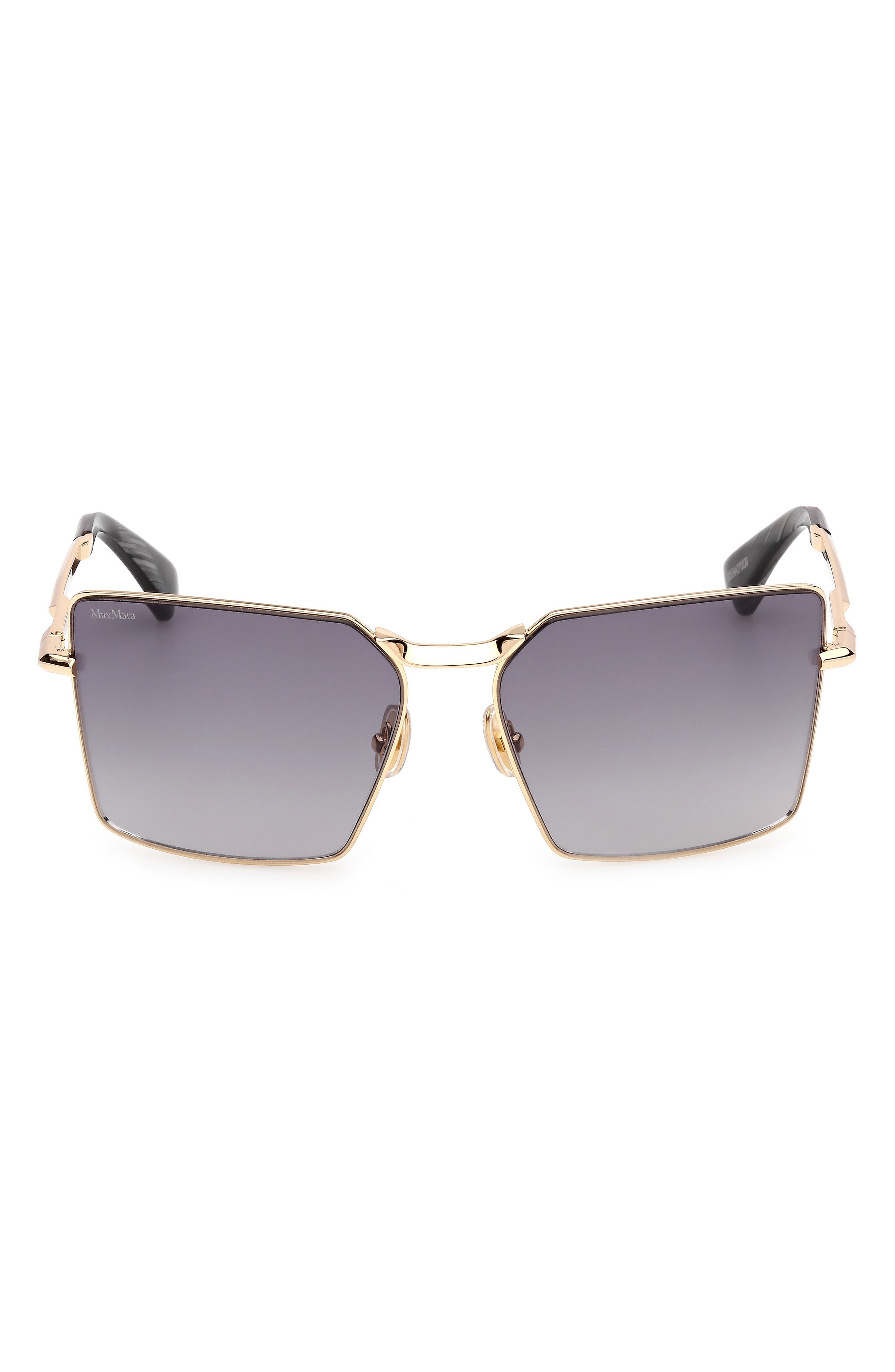 Max Mara 58mm Gradient Rectangular Sunglasses