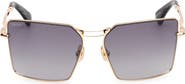 Max Mara 58mm Gradient Rectangular Sunglasses