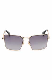 Max Mara 58mm Gradient Rectangular Sunglasses