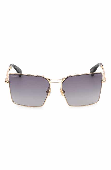 Max Mara 58mm Gradient Rectangular Sunglasses