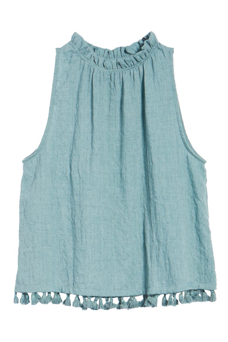 Tassel Trim Tank, Alternate, color, BLUE CITADEL