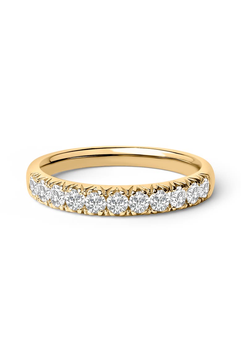 14K Gold 1/2 Cttw Round Diamond 11 Stone Classic Band, Main, color, Yellow