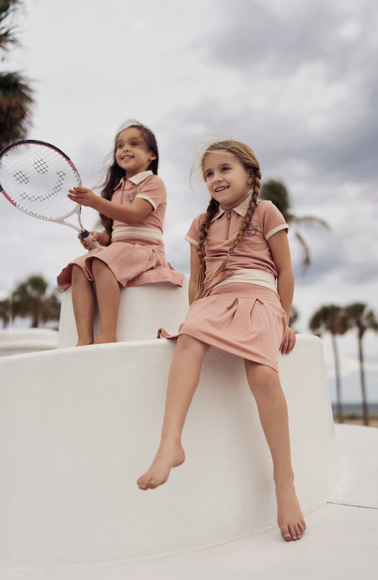 Manière Kids' Tennis Club Cotton Blend Skirt, Alternate, color, Mauve