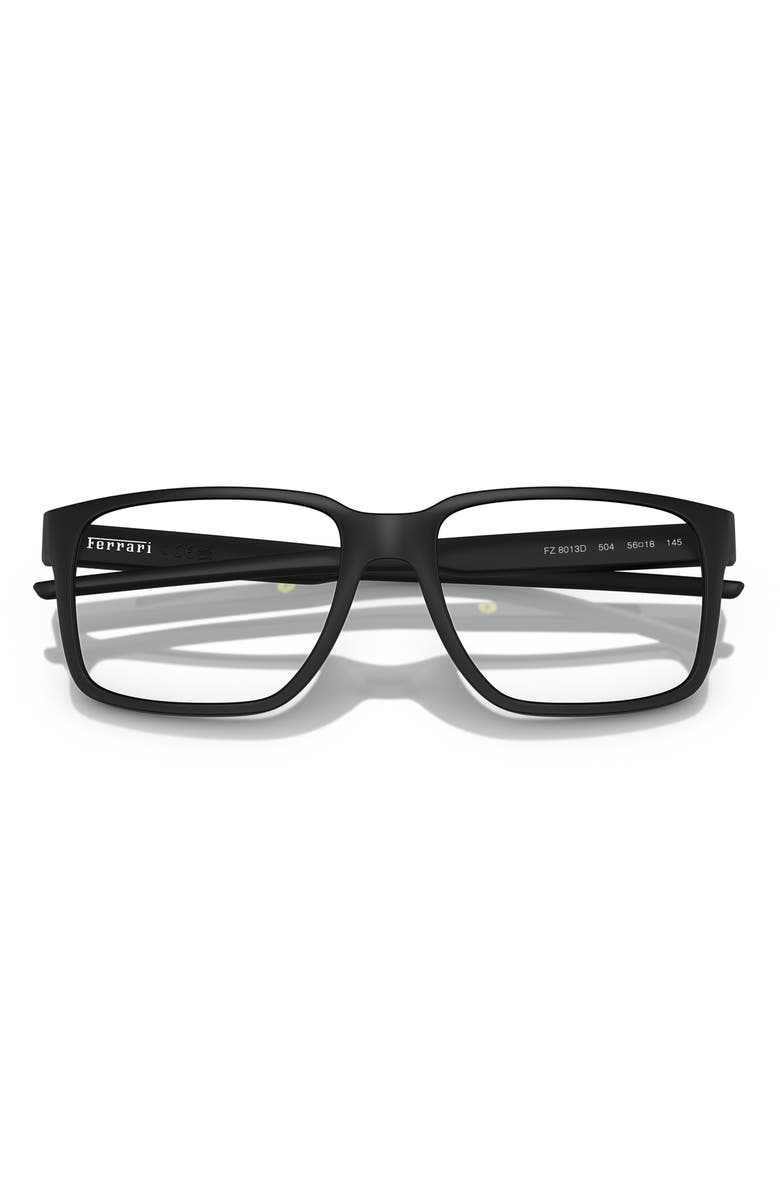 Scuderia Ferrari 54mm Square Optical Glasses, Alternate, color, Matte Black