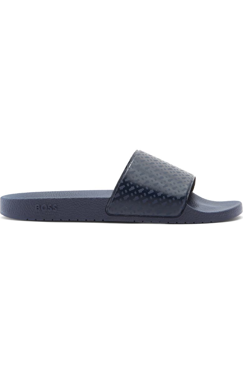 BOSS Aryeh Slide Sandal, Alternate, color, Dark Blue