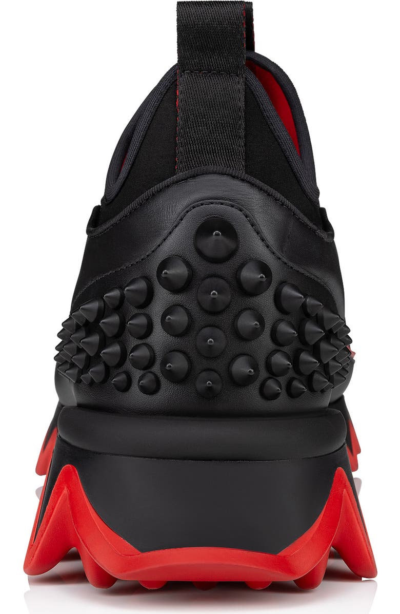 Christian Louboutin Sharkyloub Spikes Slip-On Sneaker, Alternate, color, Black