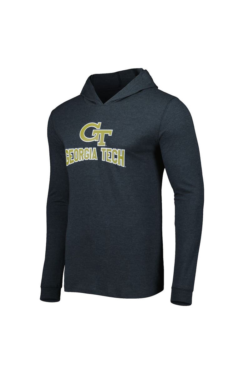 CONCEPTS SPORT Men's Concepts Sport Navy/Charcoal Georgia Tech Yellow Jackets Meter Pullover Hoodie & Pant Sleep Set, Alternate, color,