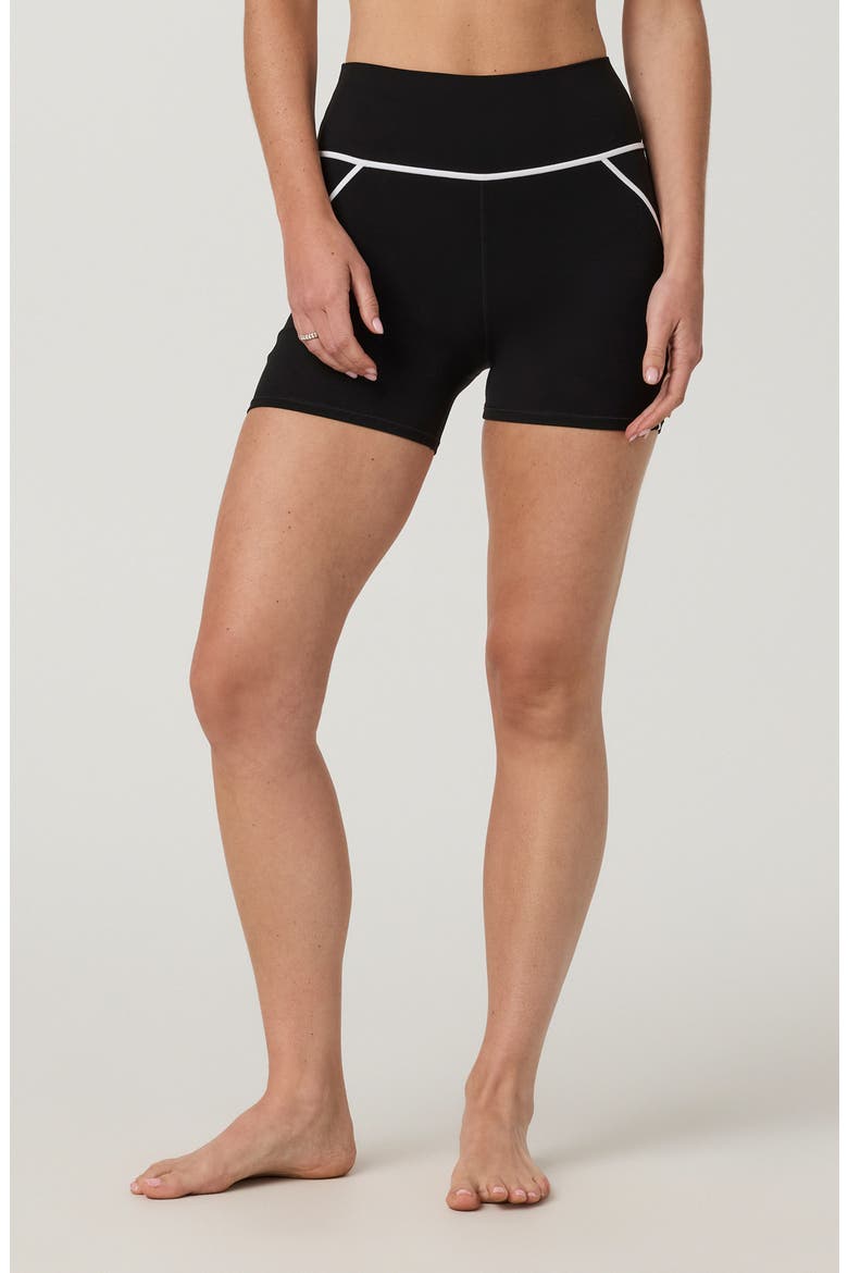 AllTheFeels High Waist Performance Bike Shorts, Alternate, color, BLACK