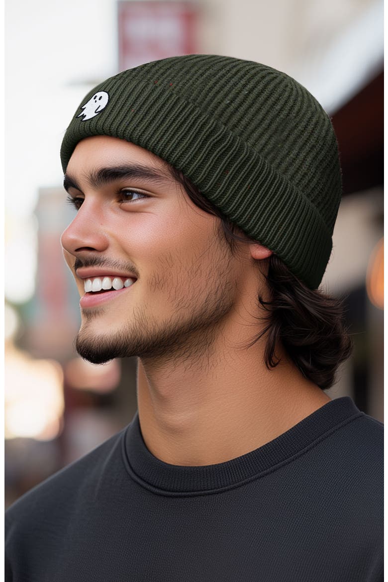 Ghost Fishermans Beanie Knit Watch Cap, Alternate, color, Olive