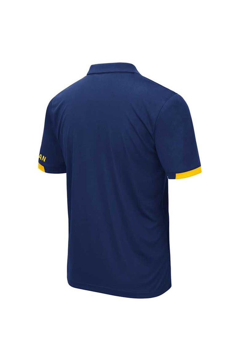 Men's Colosseum Navy Michigan Wolverines Big & Tall Santry Polo, Alternate, color, Navy