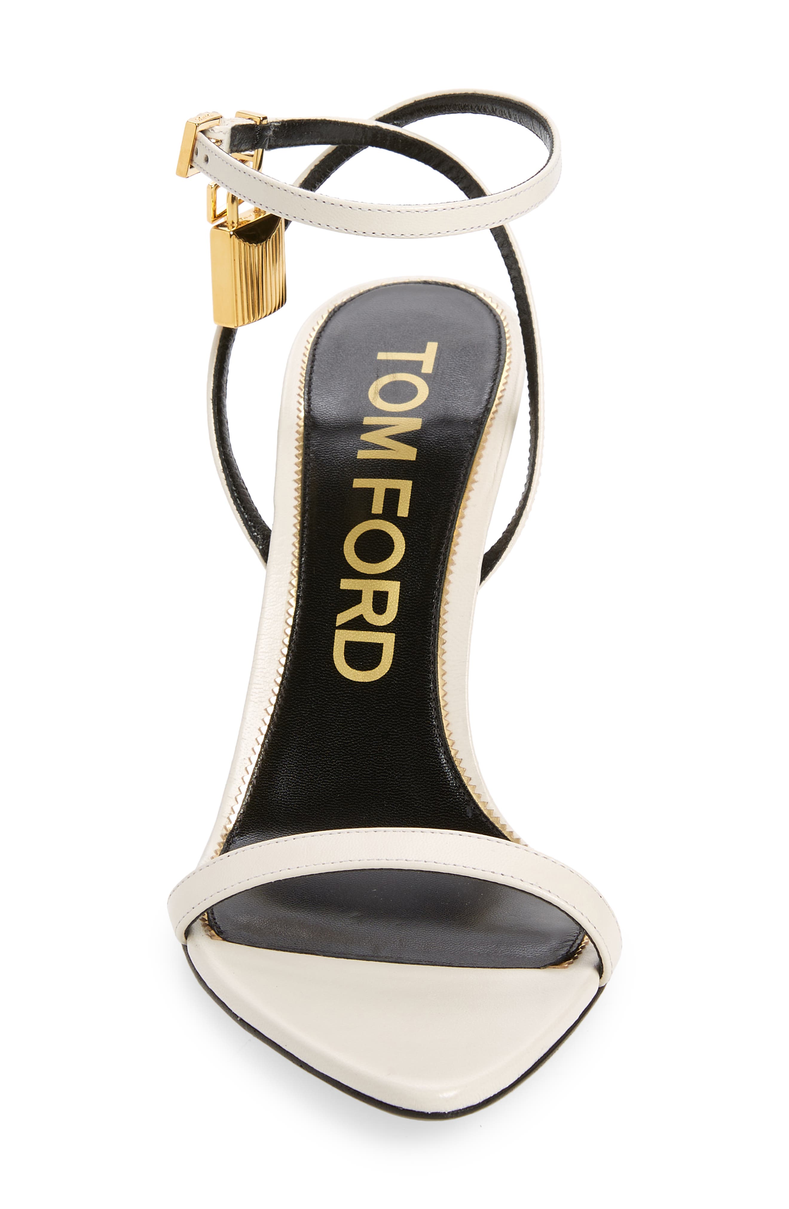 Padlock Naked Pointy Toe Sandal, Alternate, color, CHALK