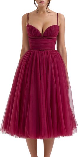Countess Sleeveless Tulle Midi Dress