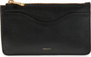 Vince Leather Zip-Top Card Case