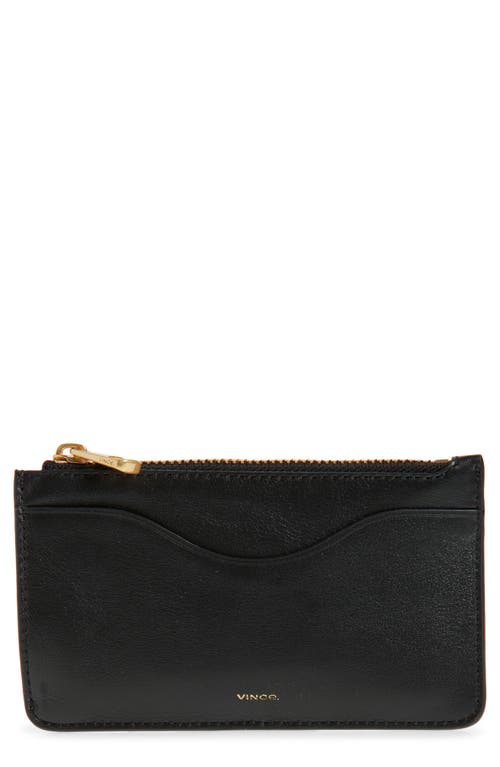 Vince Leather Card Case In Black