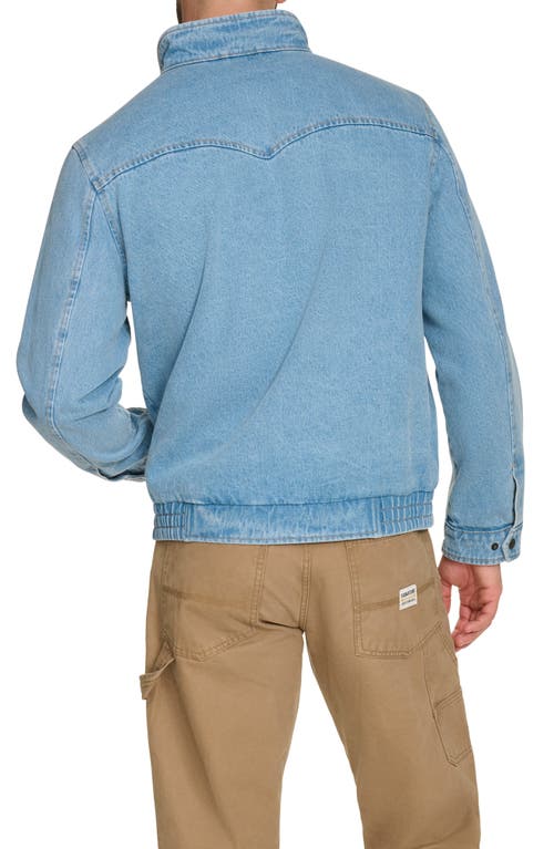 Levi's Men's Stand-collar Jacket In Light Wash Denim