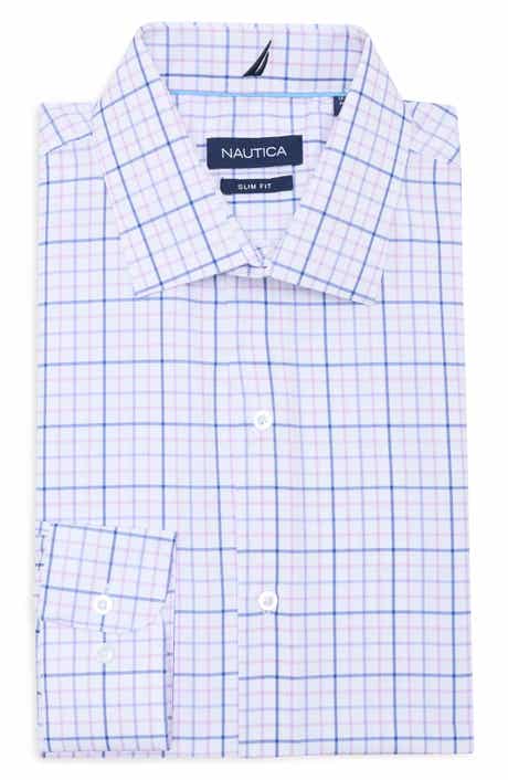Nautica Slim Fit Plaid Dress Shirt