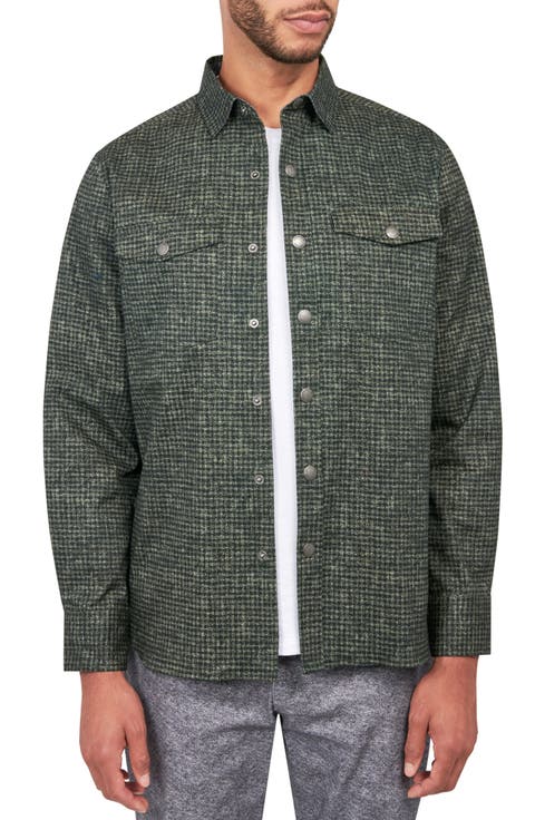 Dot Geo Cotton Stretch Shirt Jacket