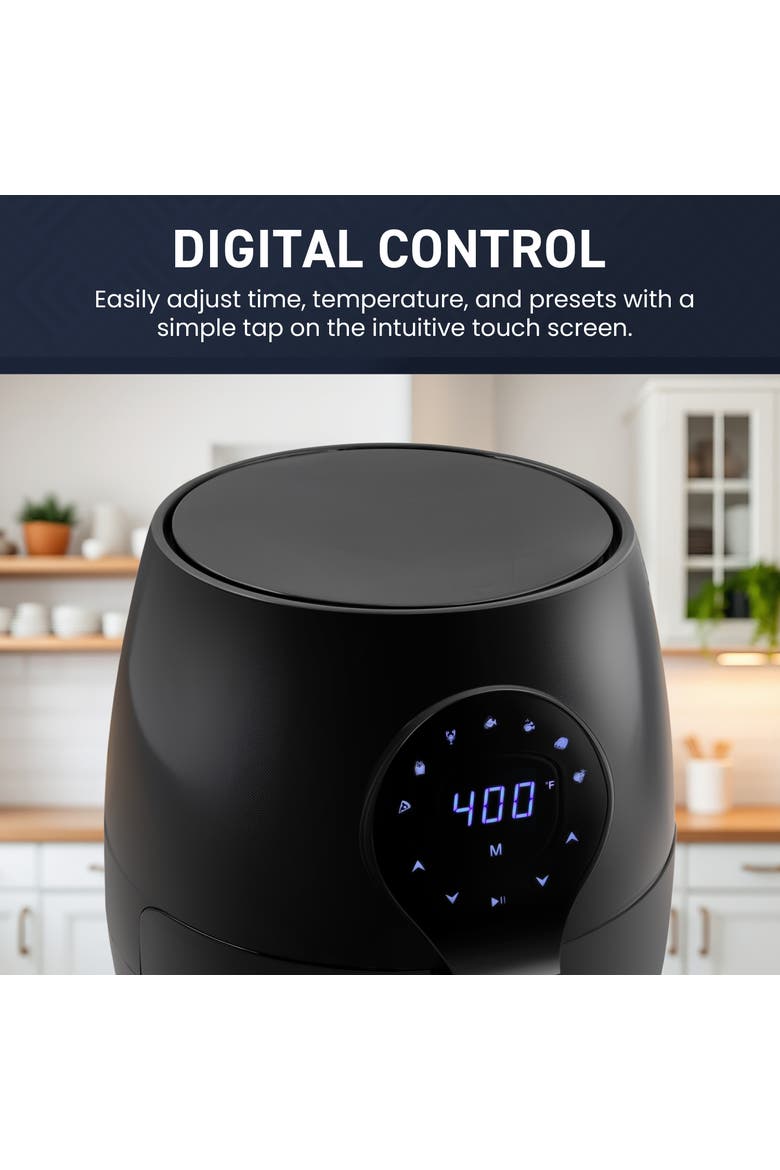 5.3 Qt Digital Air Fryer with Air Circulation, Alternate, color, Black