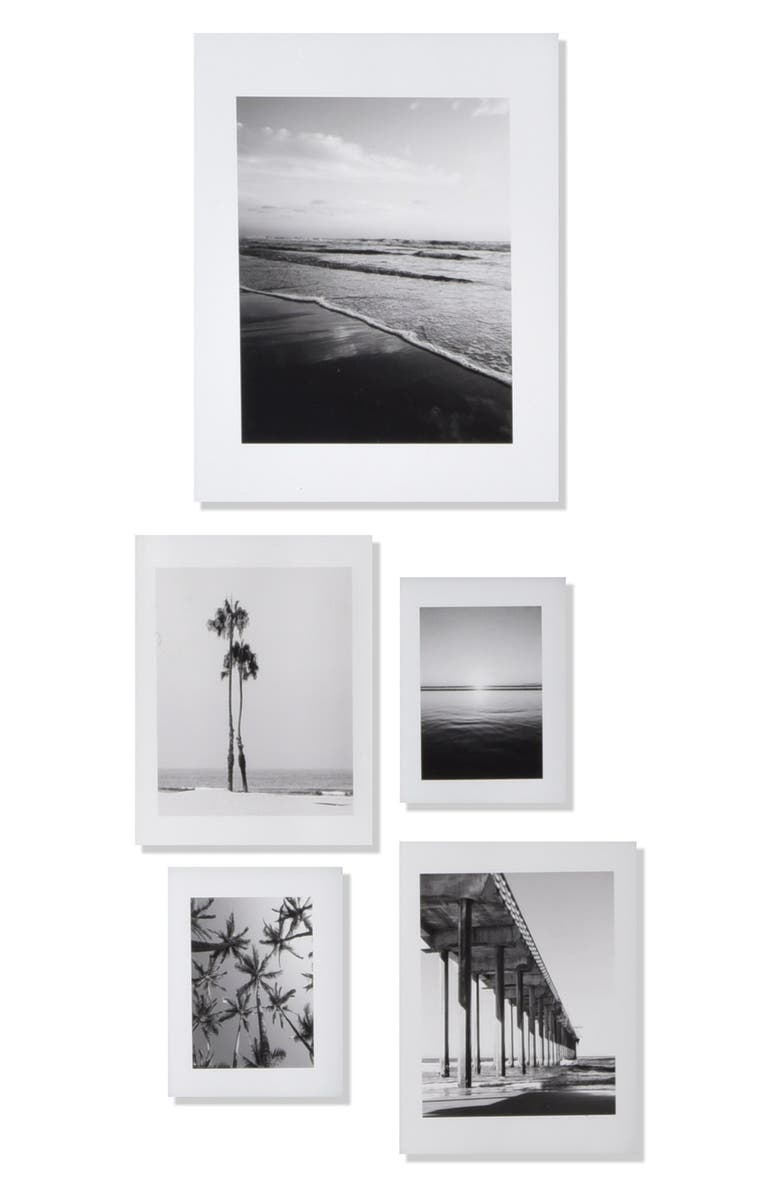Deny Designs Ombré Beach 5-Piece Gallery Art Print Set, Main, color, 