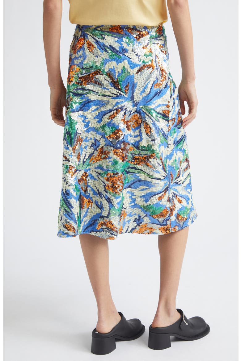 Sequin Embroidered Floral Skirt, Alternate, color, ABSTRACT FLOWERS BLUE/ OR