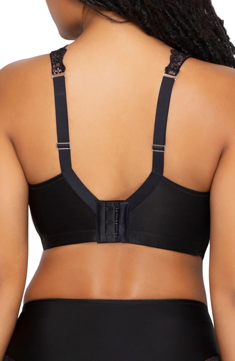 Curvy Couture Luxe Lace Wireless Bralette, Alternate, color, Black Hue