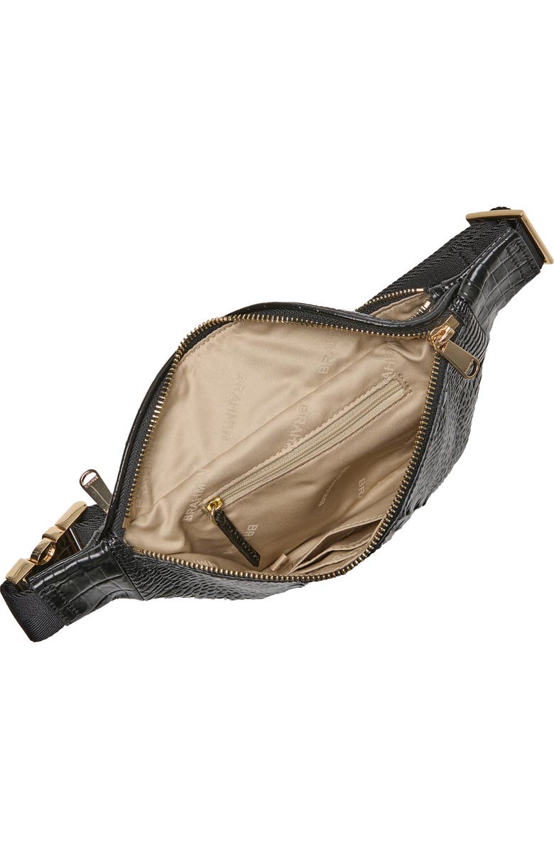Brahmin Hollis Croc Embossed Leather Sling Bag, Alternate, color,