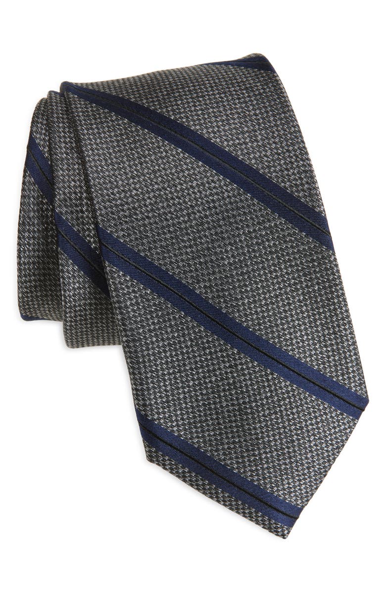 Nordstrom Cora Stripe Silk Tie, Main, color, Navy
