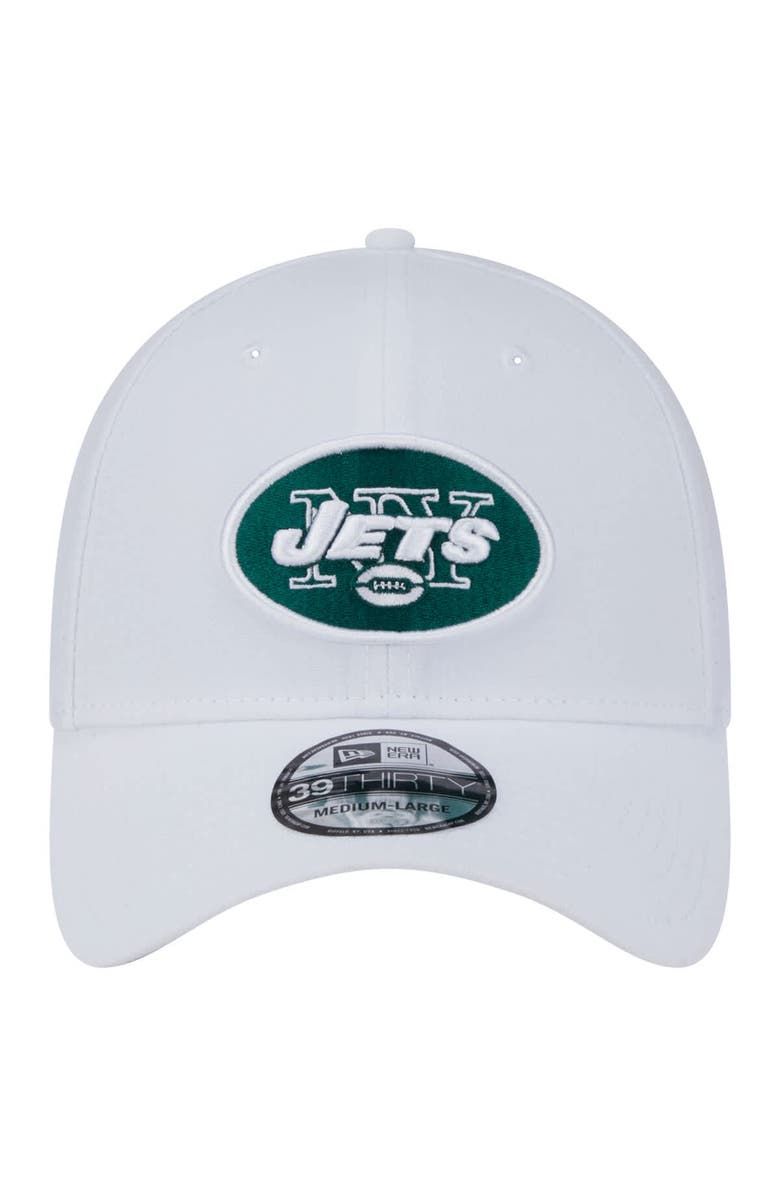 New Era Men's New Era White New York Jets Throwback 39THIRTY Flex Hat, Alternate, color, 