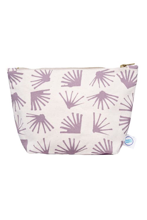 Dance Happy Ginkgo Cosmetic Bag In Dusty Orchid