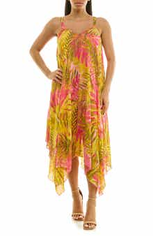 Patterned Handkerchief Hem Dress