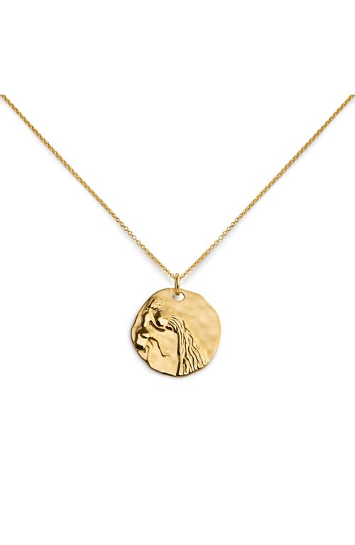 Monica Vinader Zodiac Charm Pendant Necklace In Gold