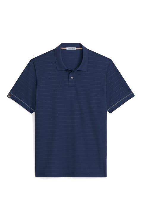 Henry Print Pima Cotton Performance Golf Polo