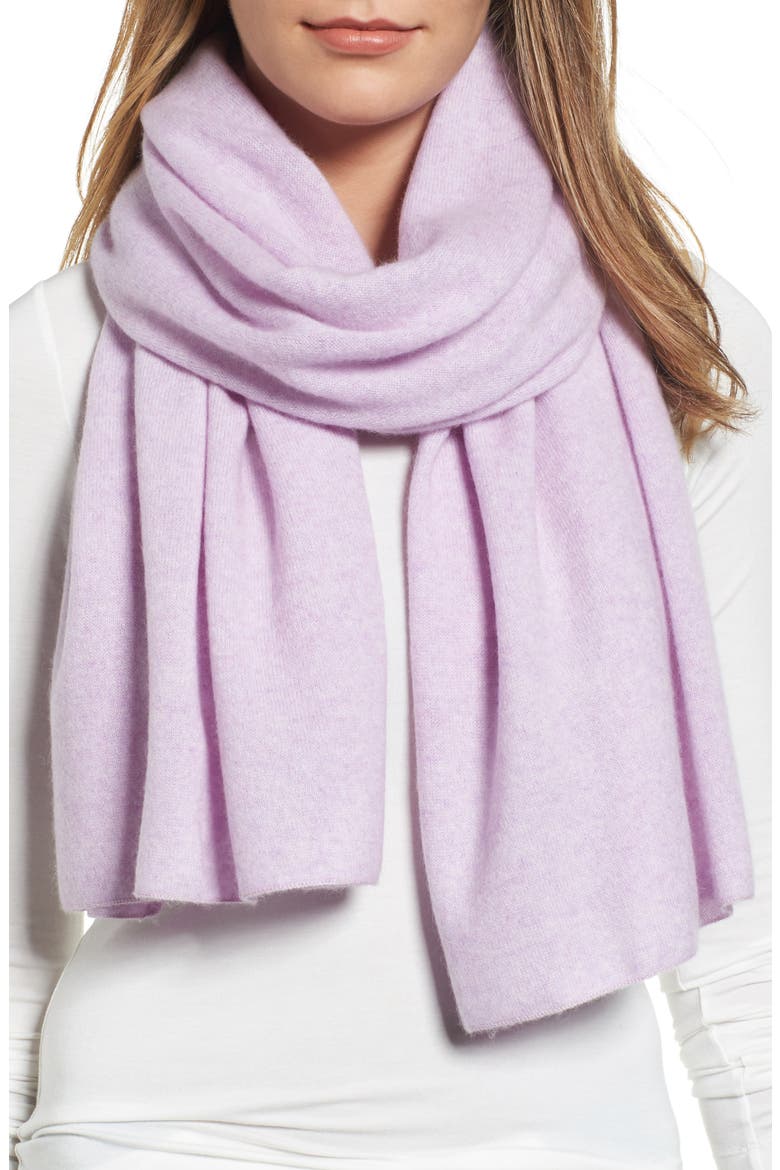 Cashmere Scarf, Alternate, color, PINK ICE